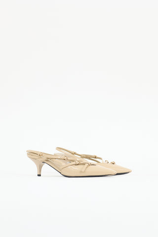 Miu Miu Patent Buckle Slingback Pump