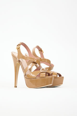 Miu Miu Patent Criss Cross Heel