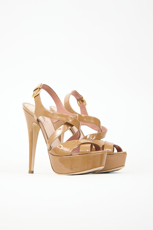 Miu Miu Patent Criss Cross Heel
