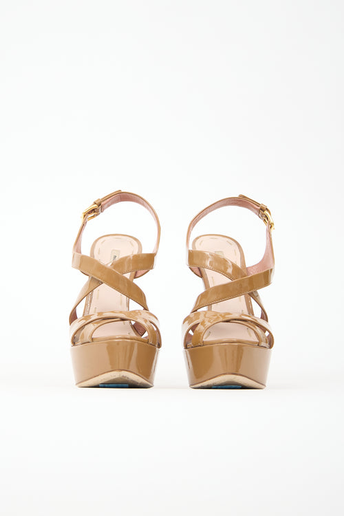 Miu Miu Patent Criss Cross Heel