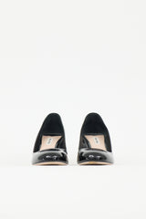 Miu Miu Patent Crystal Block Heel Pump