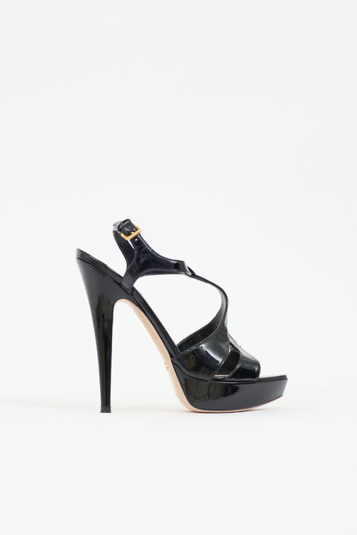 Miu Miu Patent Cut Out Sandal