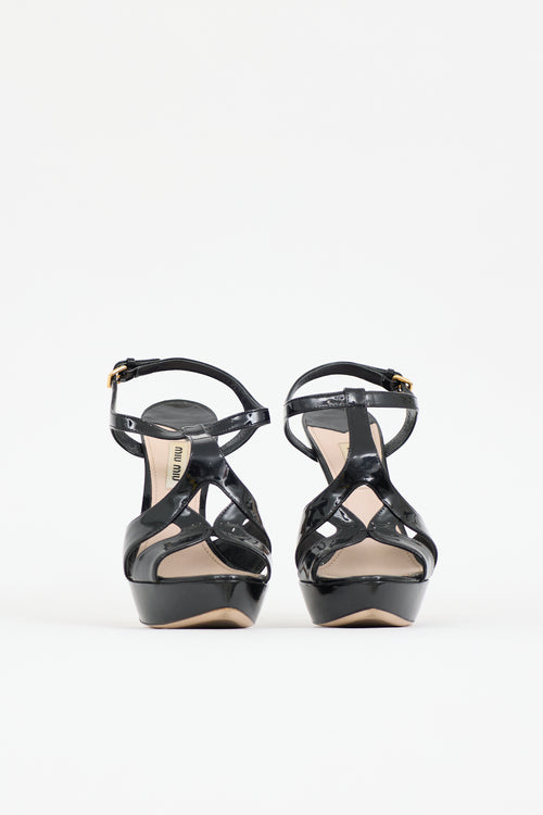 Miu Miu Patent Cut Out Sandal
