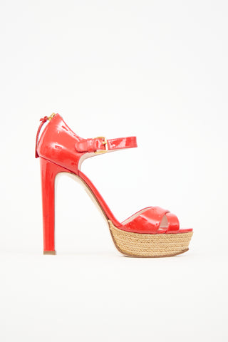 Miu Miu Patent Espadrille Heel