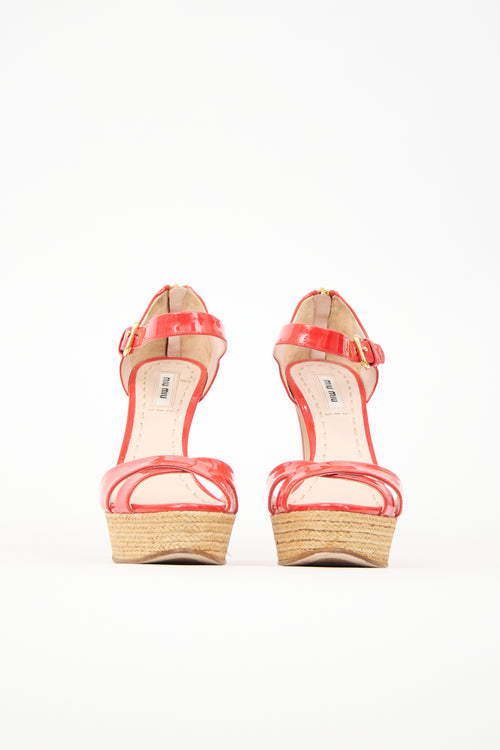 Miu Miu Patent Espadrille Heel