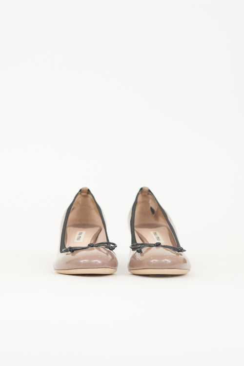 Miu Miu Patent Leather Bow Heel