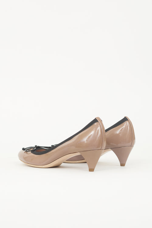 Miu Miu Patent Leather Bow Heel