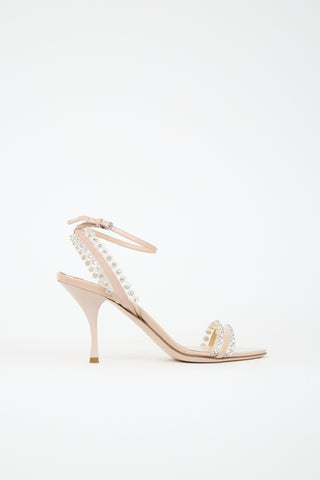 Miu Miu Patent Leather & Crystal Heel