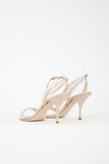 Miu Miu Patent Leather & Crystal Heel