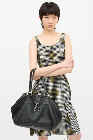 Miu Miu Pebbled Leather Tote Bag