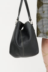 Miu Miu Pebbled Leather Tote Bag