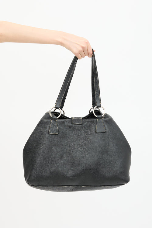 Miu Miu Pebbled Leather Tote Bag