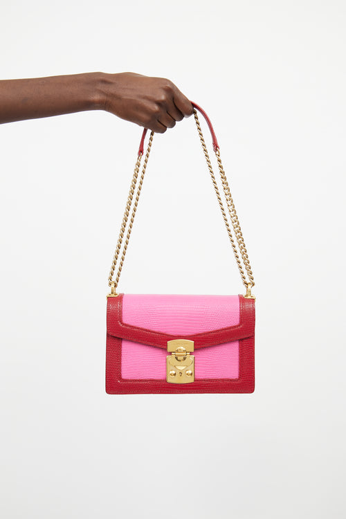 Miu Miu Pink & Red Flap Chain Bag