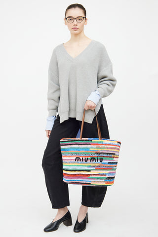 Multicolour Crochet Tote Bag