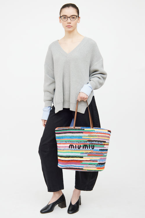 Multicolour Crochet Tote Bag