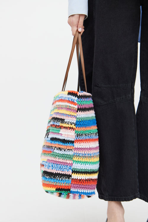 Multicolour Crochet Tote Bag