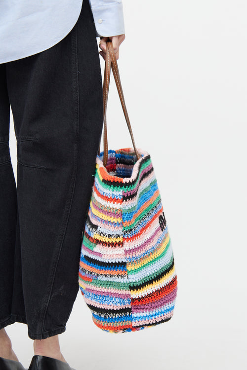 Multicolour Crochet Tote Bag