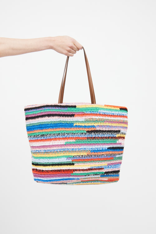 Multicolour Crochet Tote Bag