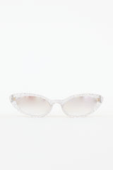 Miu Miu SMU 09U Glitter Mirrored Sunglasses