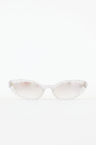 Miu Miu SMU 09U Glitter Mirrored Sunglasses