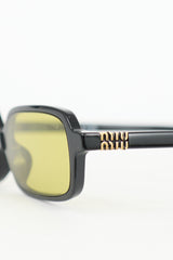 Miu Miu SMU11Z Logo Rectangle Sunglasses
