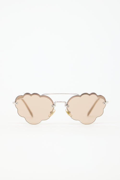 Miu Miu SMU57U Scalloped Sunglasses
