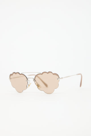 Miu Miu SMU57U Scalloped Sunglasses