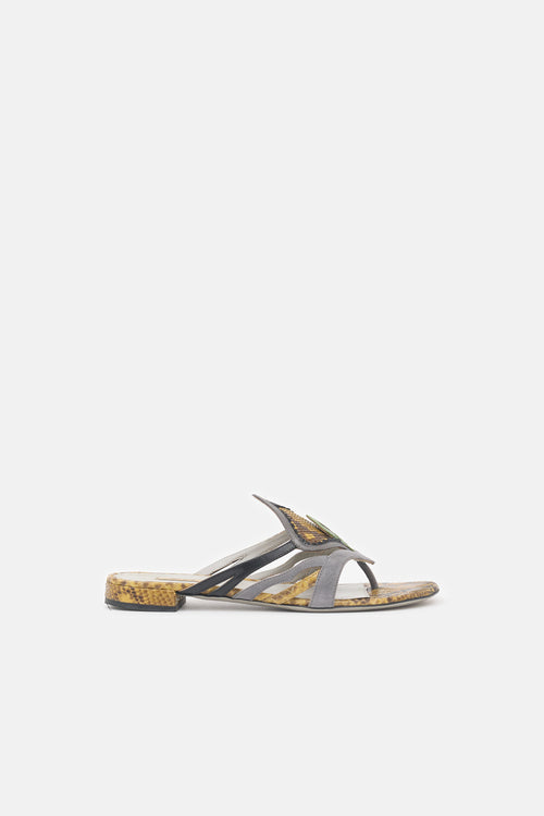 Miu Miu SS 2008 Leather & Suede Sandal