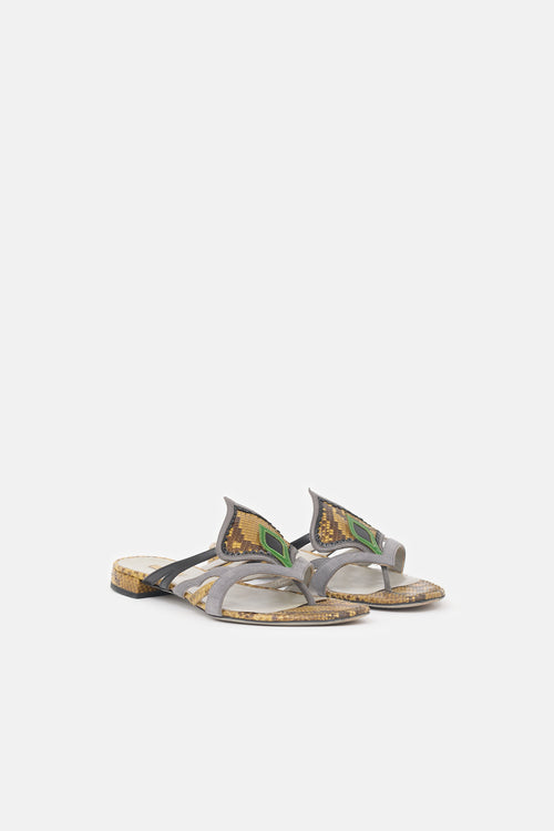 Miu Miu SS 2008 Leather & Suede Sandal