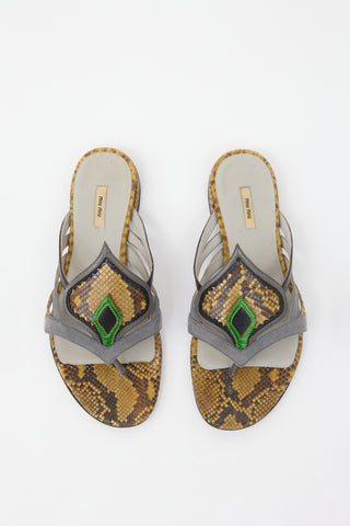 Miu Miu SS 2008 Leather & Suede Sandal