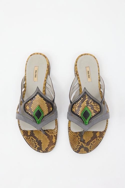 Miu Miu SS 2008 Leather & Suede Sandal