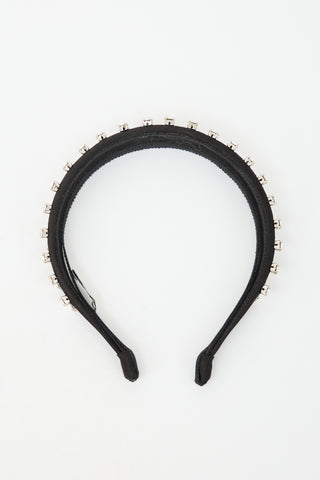 Miu Miu Satin Embellished Headband