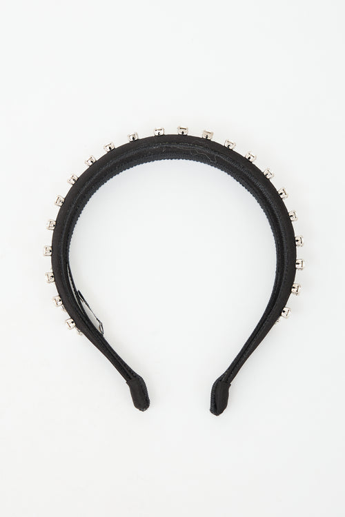 Miu Miu Satin Embellished Headband