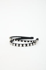 Miu Miu Satin Embellished Headband