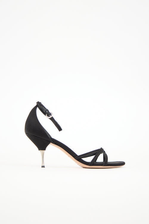 Miu Miu Satin Strappy Sandal