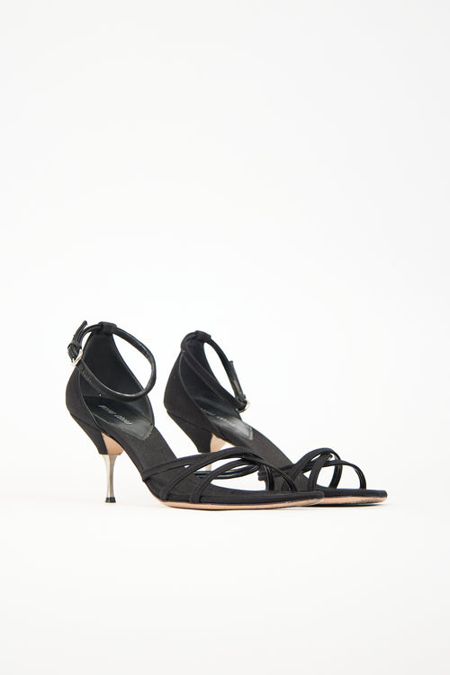 Miu Miu Satin Strappy Sandal