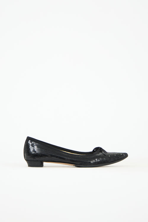 Miu Miu Sequin Ballet Flat