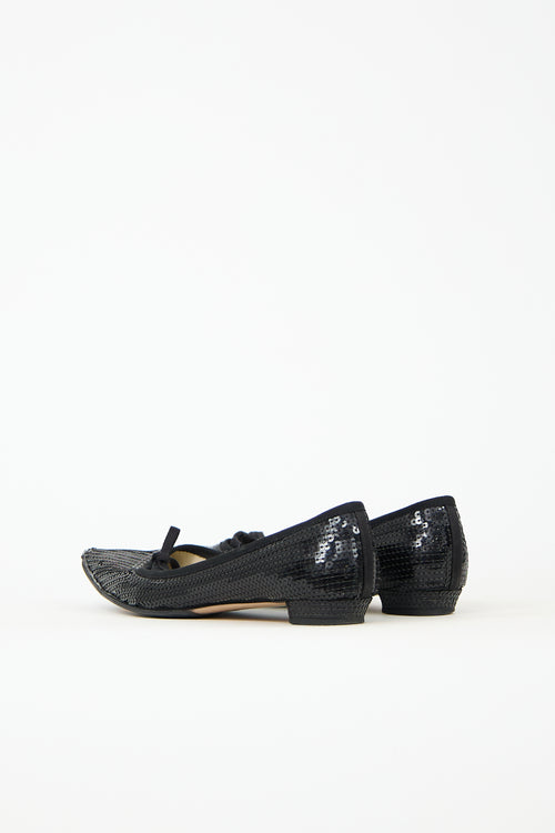 Miu Miu Sequin Ballet Flat