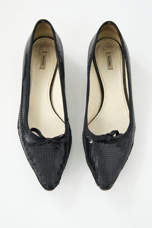 Miu Miu Sequin Ballet Flat