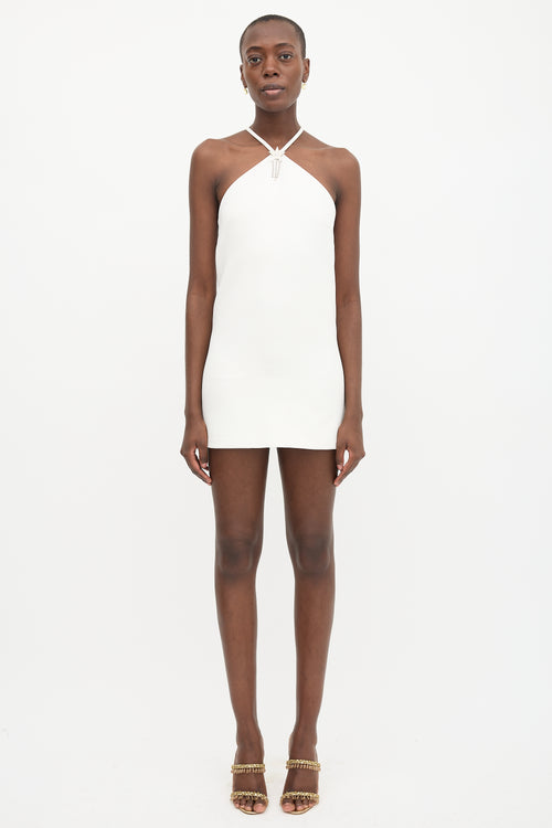 Miu Miu Star Embellished Halter Dress