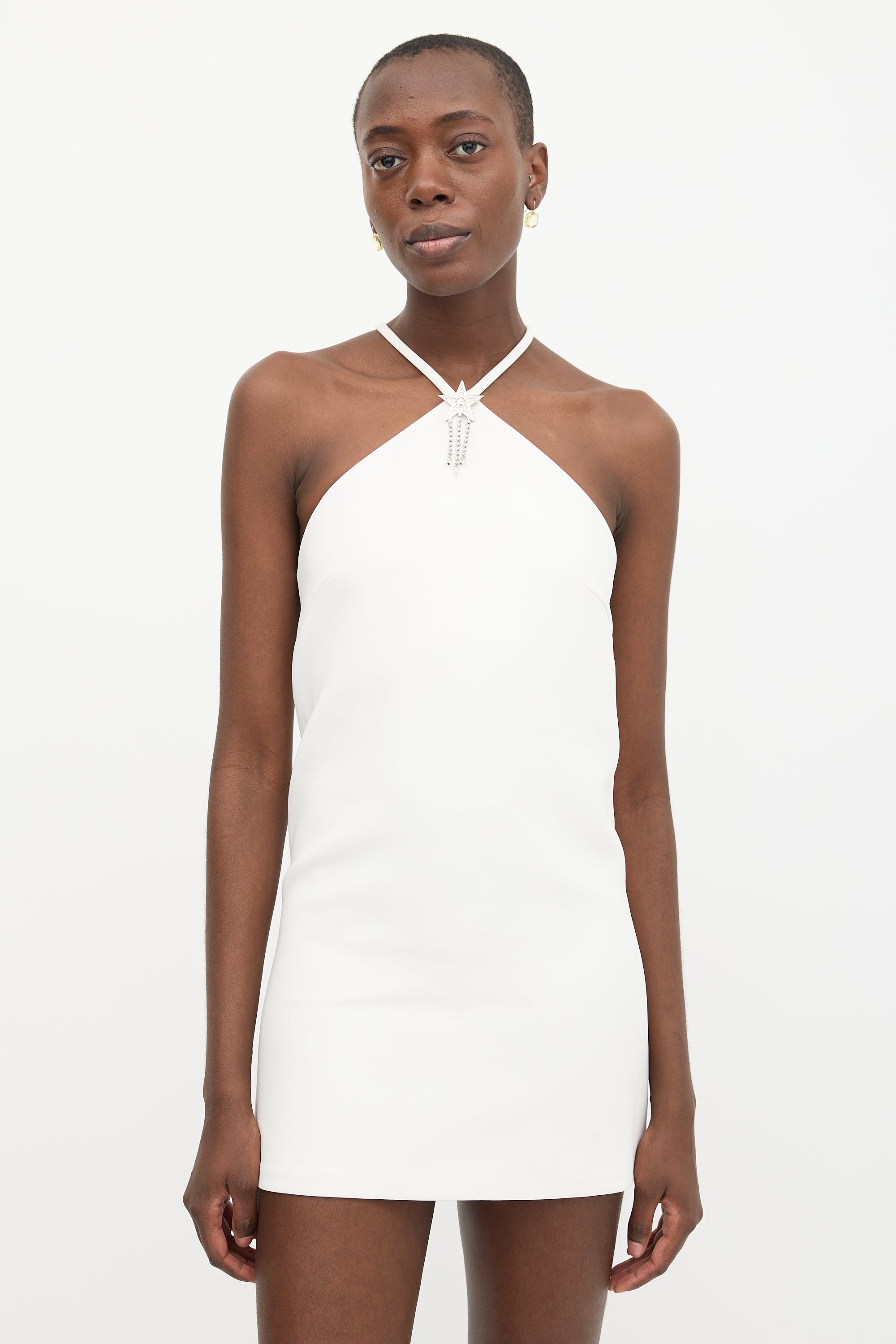 Miu Miu // Star Embellished Halter Dress VSP Consignment Miu Miu // Star Embellished Halter Dress VSP Consignment