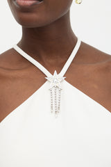 Miu Miu Star Embellished Halter Dress