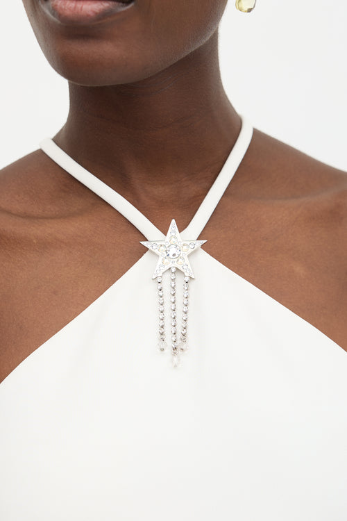 Miu Miu Star Embellished Halter Dress