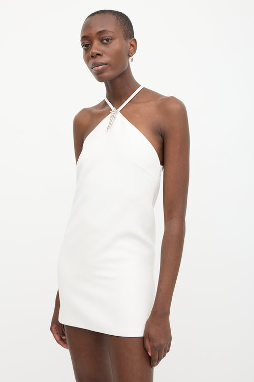 Miu Miu Star Embellished Halter Dress