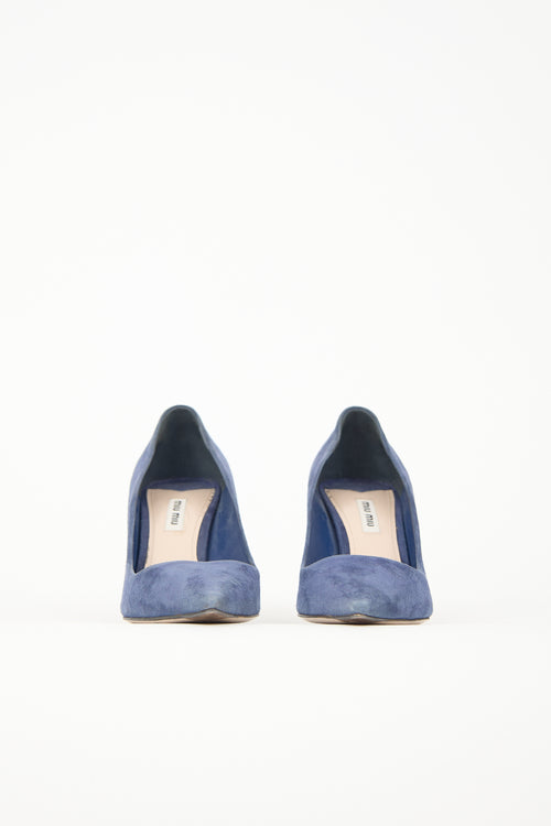 Miu Miu Suede Pointed Toe Pump