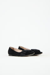 Miu Miu Suede Bow Ballet Flat