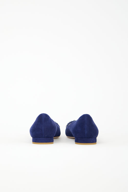 Miu Miu Suede Embellished Flat