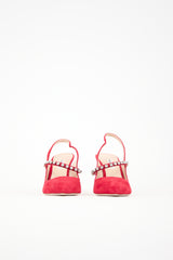 Miu Miu Suede Embellished Pump
