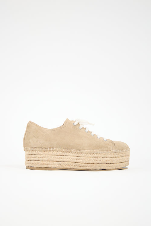 Miu Miu Suede Espadrille Sneaker
