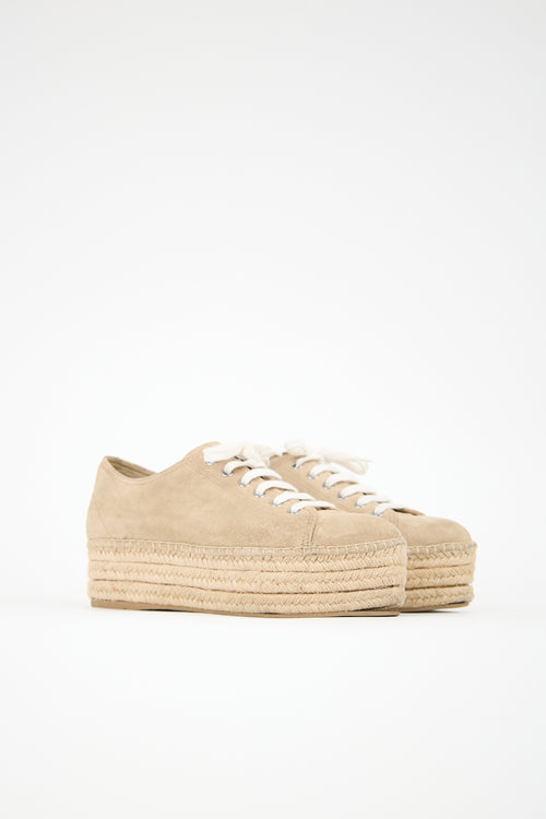 Miu Miu Suede Espadrille Sneaker